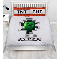 Minecraft Quilt Cover Set - Double - Dynamite