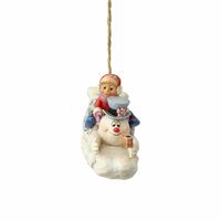 Frosty The Snowman By Jim Shore - Frosty and Karen Sledding Hanging Ornament