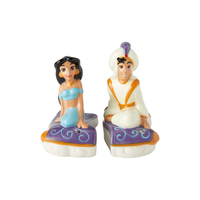 Disney Ceramics Salt and Pepper Shaker Set - Aladdin and Jasmine
