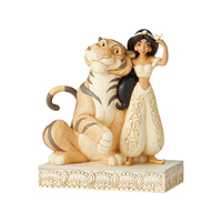 Jim Shore Disney Traditions - Aladdin Jasmine & Rajah - Wondrous Wishes White Woodland