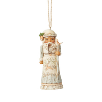 PRE PRODUCTION SAMPLE - Jim Shore Heartwood Creek White Woodland - Nutcracker Hanging Ornament