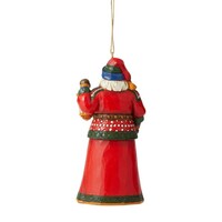 PRE PRODUCTION SAMPLE - Jim Shore Heartwood Creek - Lapland Santa with Lantern Hanging Ornament
