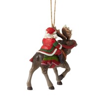 PRE PRODUCTION SAMPLE - Jim Shore Heartwood Creek - Santa Riding Moose Hanging Ornament