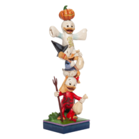 Jim Shore Disney Traditions - Huey, Dewey and Louie Stacked Halloween - Teetering Trick-or-Treaters