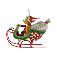 Dr Seuss The Grinch by Jim Shore - Grinch And Max In Sleigh Hanging Ornament