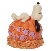Peanuts by Jim Shore - Snoopy Laying On Pumpkin - Halloween Snoopy