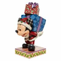 Jim Shore Disney Traditions - Mickey Mouse with Presents - Here Comes Old St. Mick