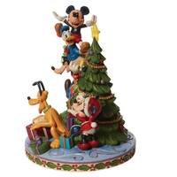 Jim Shore Disney Traditions - Mickey & Minnie Mouse with Friends - Merry Tree Trimming
