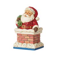 Jim Shore Heartwood Creek - Santa In Chimney Mini Figurine
