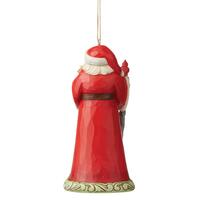 Jim Shore Heartwood Creek - Santa With Cardinals Hanging Ornament