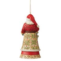 Jim Shore Heartwood Creek - Santa With Holly Hanging Ornament