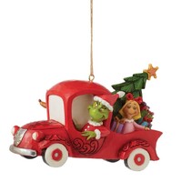 Dr Seuss The Grinch by Jim Shore - Grinch Red Truck Hanging Ornament