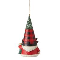 Jim Shore Heartwood Creek Gnomes - Highland Glen With Bells Hanging Ornament