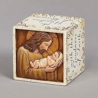 Joseph's Studio Baptism/Christening Prayer Cube - Jesus Loves Me