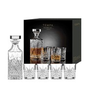 Tempa Ophelia - Carved Crystal 5 Piece Whiskey Set