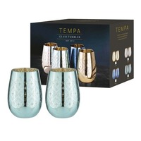 Tempa Estelle - Aqua Tumbler Glass 2 Pack
