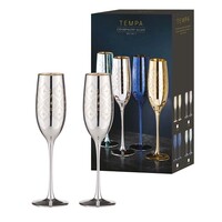 Tempa Estelle - Silver Champagne Glass 2 Pack