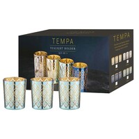 Tempa Estelle - Aqua Tealight Glass 3 Pack