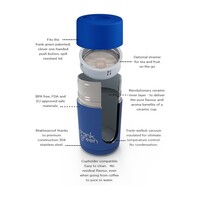 Frank Green Reusable Bottle - Ceramic 475ml Mint Gelato Straw Lid