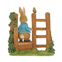 Beatrix Potter Peter Rabbit Miniature Figurine - Peter Rabbit on Wooden Stile
