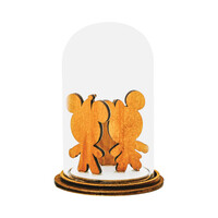 Disney Enchanting Dome - Mickey & Minnie with Snowman - Making Friends