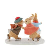 Beatrix Potter Peter Rabbit Figurine - Peter, Benjamin & Flopsy Skating