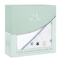 aden & anais Muslin Backed Hooded Towel Set - Rock Star