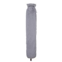 Aroma Home Long Hot Water Bottle - Grey Faux Fur