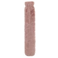 Aroma Home Long Hot Water Bottle - Pink Faux Fur