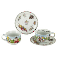 Cardew Design Alice In Wonderland Teacup and Saucer - Set of 2