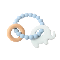 Baby Elephant Silicone Teether Blue By Splosh