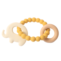 Baby Elephant Silicone Teether Mustard By Splosh