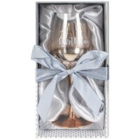 Rose Gold Ombre Stem Happy Birthday Wine Glass