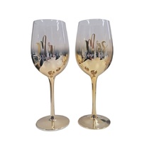 Gold Ombre Mr And Mrs Wine Glass Set