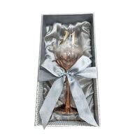Rose Ombre Stem 21st Birthday Wine Glass