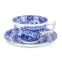 Spode Blue Italian - Teacup & Saucer (Set of 4)