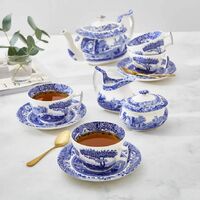 Spode Blue Italian - Breakfast Cup & Saucer (Set of 4)