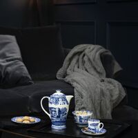 Spode Blue Italian - Espresso Cup and Sacuer (Set of 4)