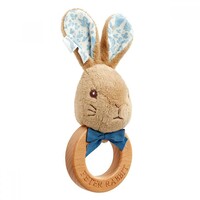 Beatrix Potter Peter Rabbit Signature Collection - Peter Rabbit Wooden Ring Rattle