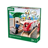 BRIO World - Rail & Road Travel Set