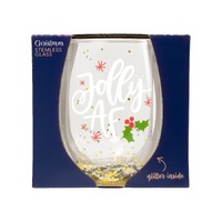 Splosh Christmas Stemless Glass - Jolly AF