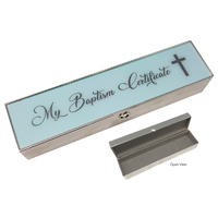 Baptism Certificate Box - Blue