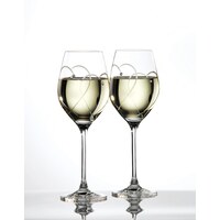 Royal Doulton Promises - Two Hearts Entwined Wine Glasses - Set of 2