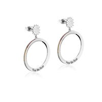 Disney Couture Kingdom - The Lion King - Hear Me Roar Hoop Earrings White Gold