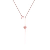 Disney Couture Kingdom - Aladdin - Jafar Snake Staff Necklace Rose Gold