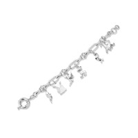 Disney Couture Kingdom - D100 - Multi-Franchise Collectors Charm Bracelet White Gold