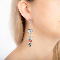 Disney Couture Kingdom - Winnie the Pooh - Honey Pot Drop Earrings White Gold