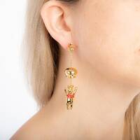 Disney Couture Kingdom - Winnie the Pooh - Honey Pot Drop Earrings Yellow Gold