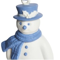 Wedgwood Snowman Blue Hanging Ornament