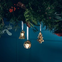 Waterford Golden Sleigh Bell Hanging Ornament